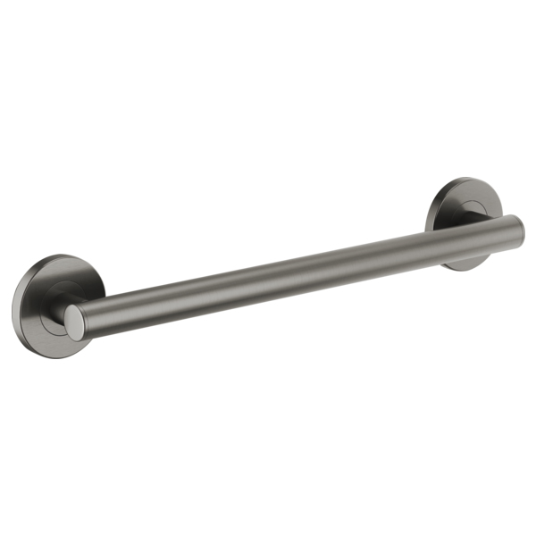 Euro 18" Round Grab Bar in Luxe Steel