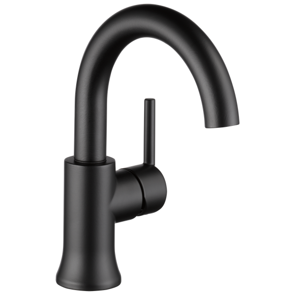 Trinsic Single Hole Lavatory Faucet w/Drain in Matte Black, 1.2 gpm