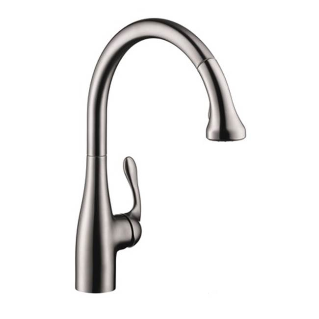 Allegro E Gourmet Pull-Down Kitchen Faucet in Steel Optik