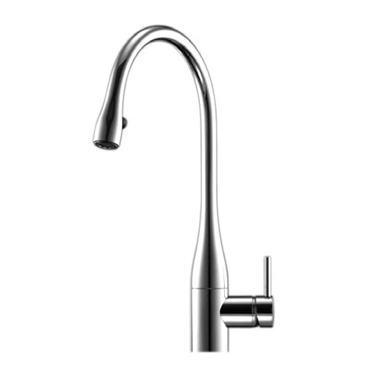 Eve Single Handle Pull-Down Kitchen Faucet w/Luminaqua LED-Technology Chrome