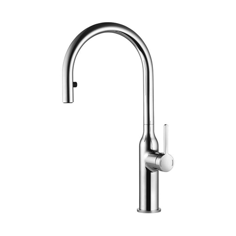 Sin Single Handle Pull-Down Kitchen Faucet Stainless Steel