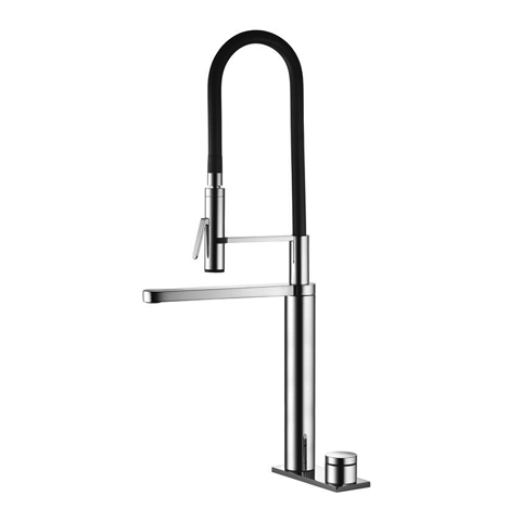 Ono Single Handle Kitchen Faucet w/Touch Light Pro & LED Technology & Pull-Down Spray Chrome