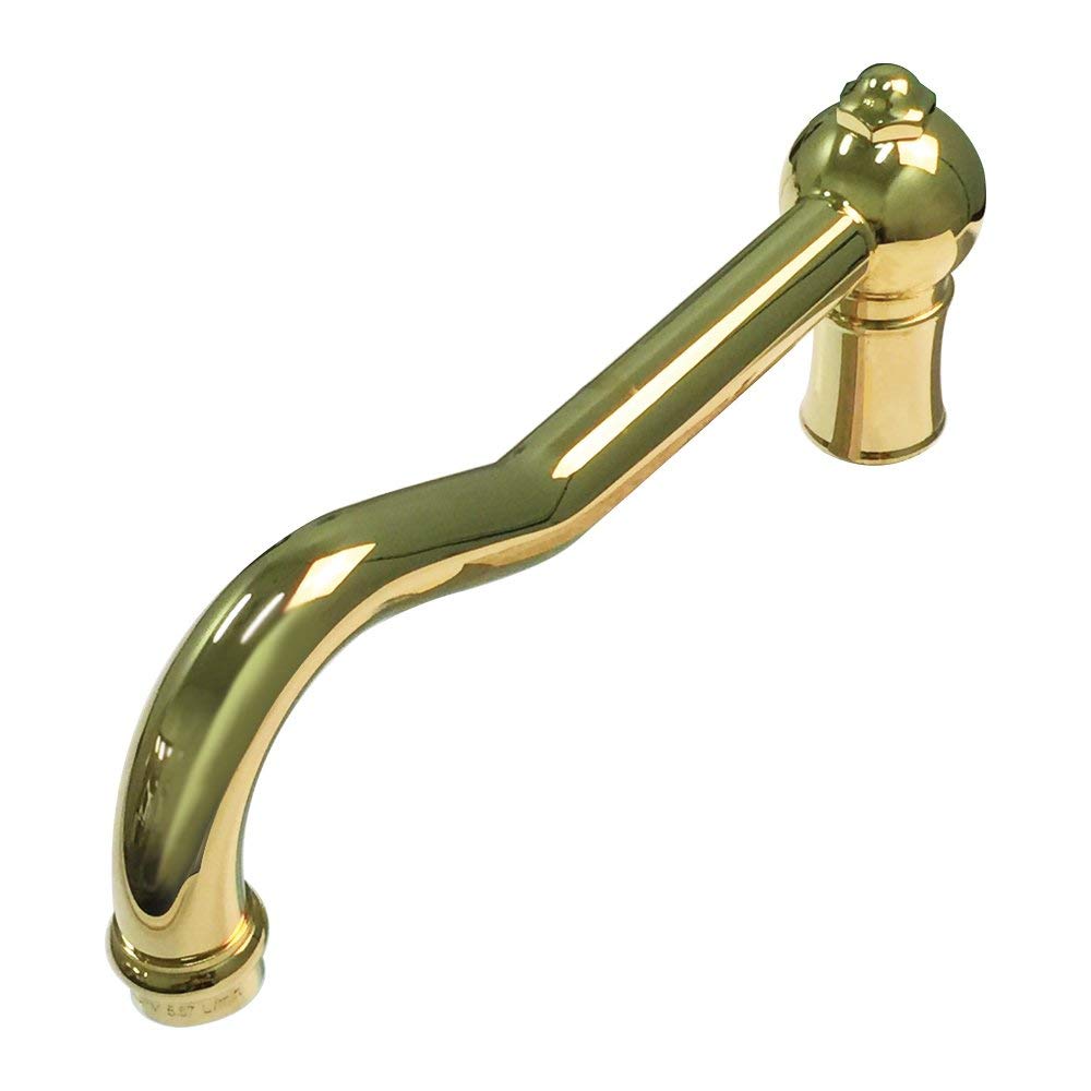 Country Kitchen Spout for Bridge Faucets in Inca Brass