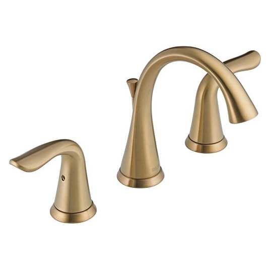 Lahara Widespread Lavatory Faucet in Champagne Bronze w/Drain