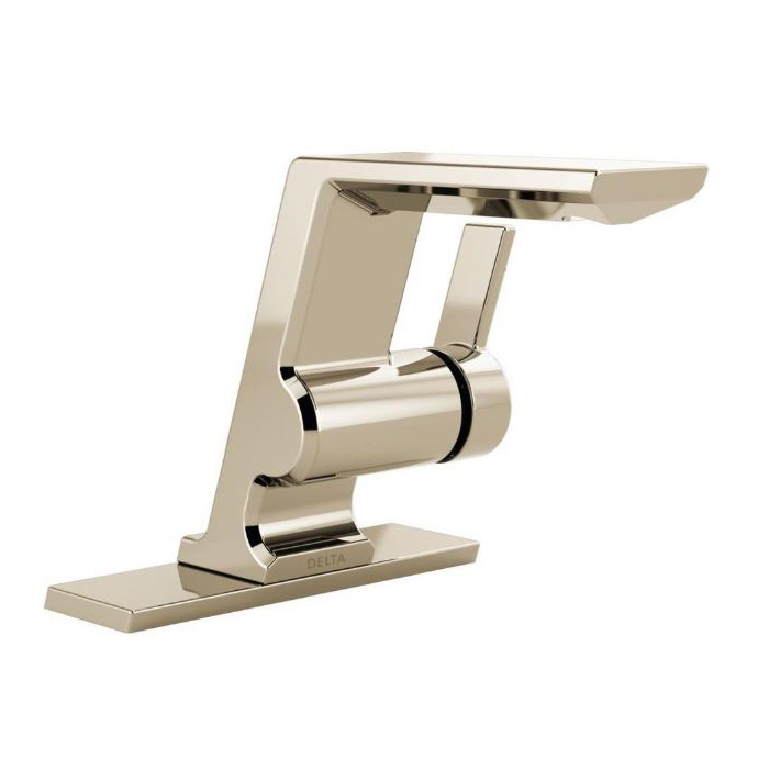 Pivotal Single Hole Lav Faucet in Polished Nickel, No Drain