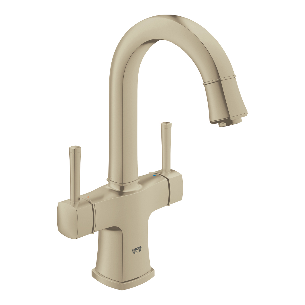 Grandera Single Hole Lavatory Faucet L-Size in Brushed Nickel