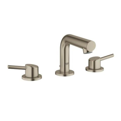 Concetto Widespread S-Size Lav Fct w/Lever Hdls & Drn in Brushed Nickel 1.2 gpm
