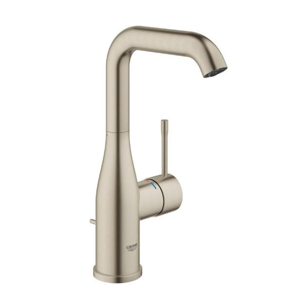 Essence 1-Hole L-Size Lav Faucet w/Drain in Brushed Nickel, 1.2 gpm