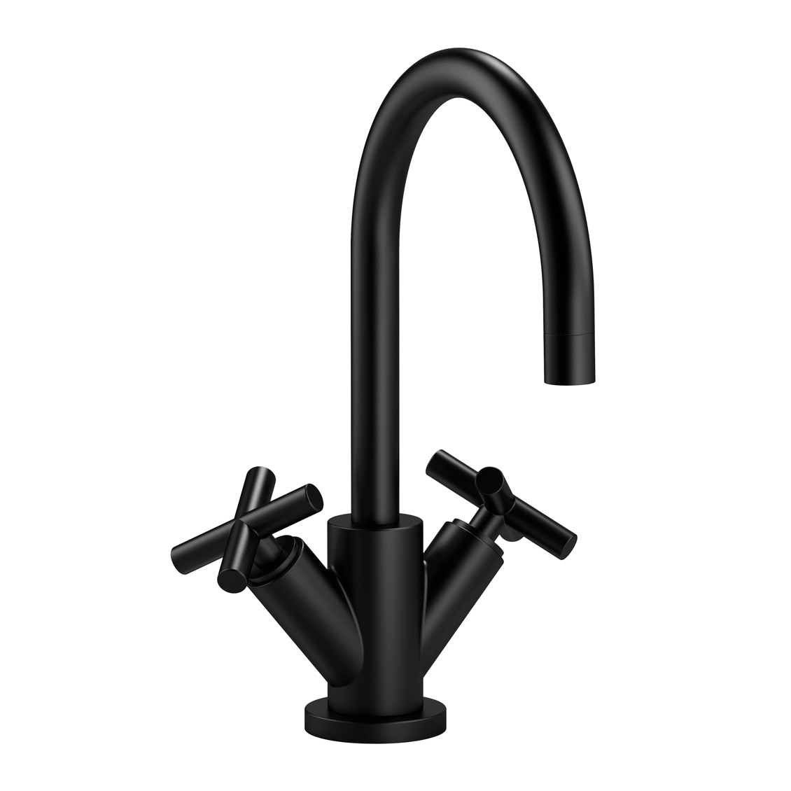 Single Hole Lavatory Faucet in Matte Black w/Drain