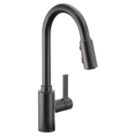 Genta 1 or 3 Hole Pull-Down Kitchen Spray Faucet in Matte Black
