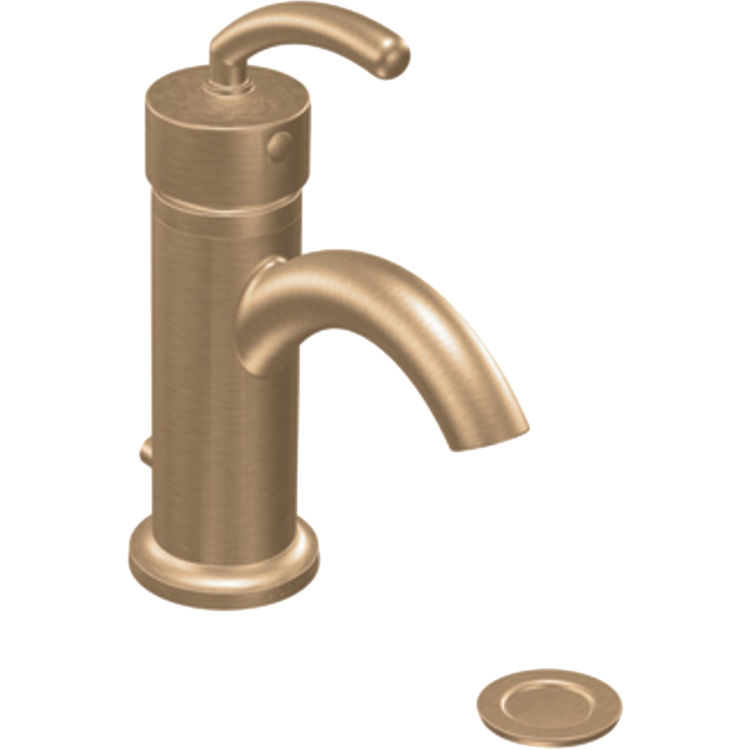 Icon Single Hole Lavatory Faucet in Brushed Bronze