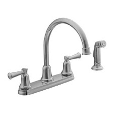 Capstone 2-Handle High Arc Kitchen Faucet w/Side Spray Stainless