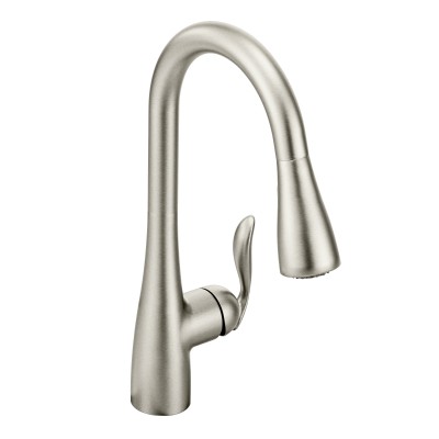 Arbor Single Handle High Arc Pull-Down Spray Kitchen Faucet Spot Resist Stainless