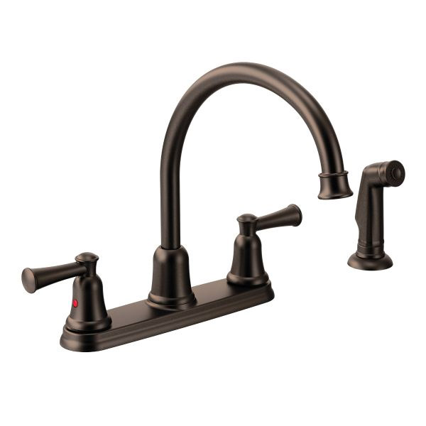 Capstone 2-Handle Kitchen Faucet w/Side Spray Old World Bronze