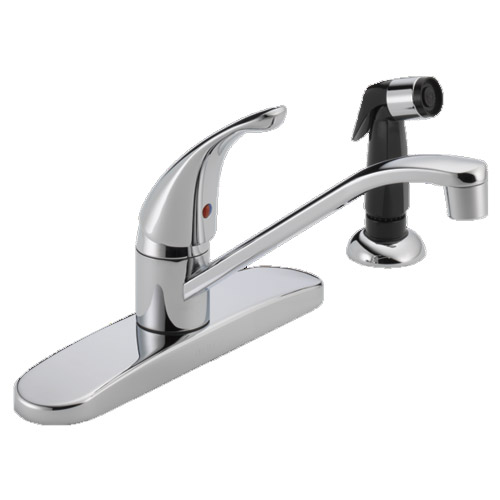 Widespread Kitchen Faucet in Polished Chrome w/Side Spray