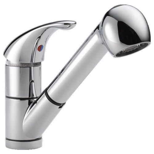 Widespread Pull-Out Kitchen Faucet in Polished Chrome