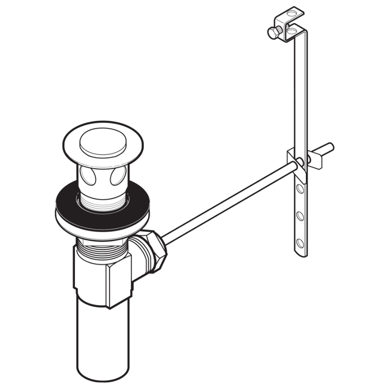 Lavatory Metal Drain Assembly Less Lift Rod in Oil Rubbed Bronze