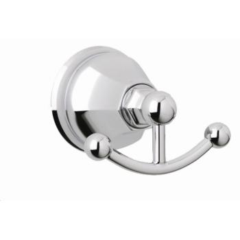 Palladian Double Robe Hook in Polished Chrome