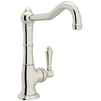 Country Bar Faucet w/Sidepray in Polished Nickel w/Metal Lever