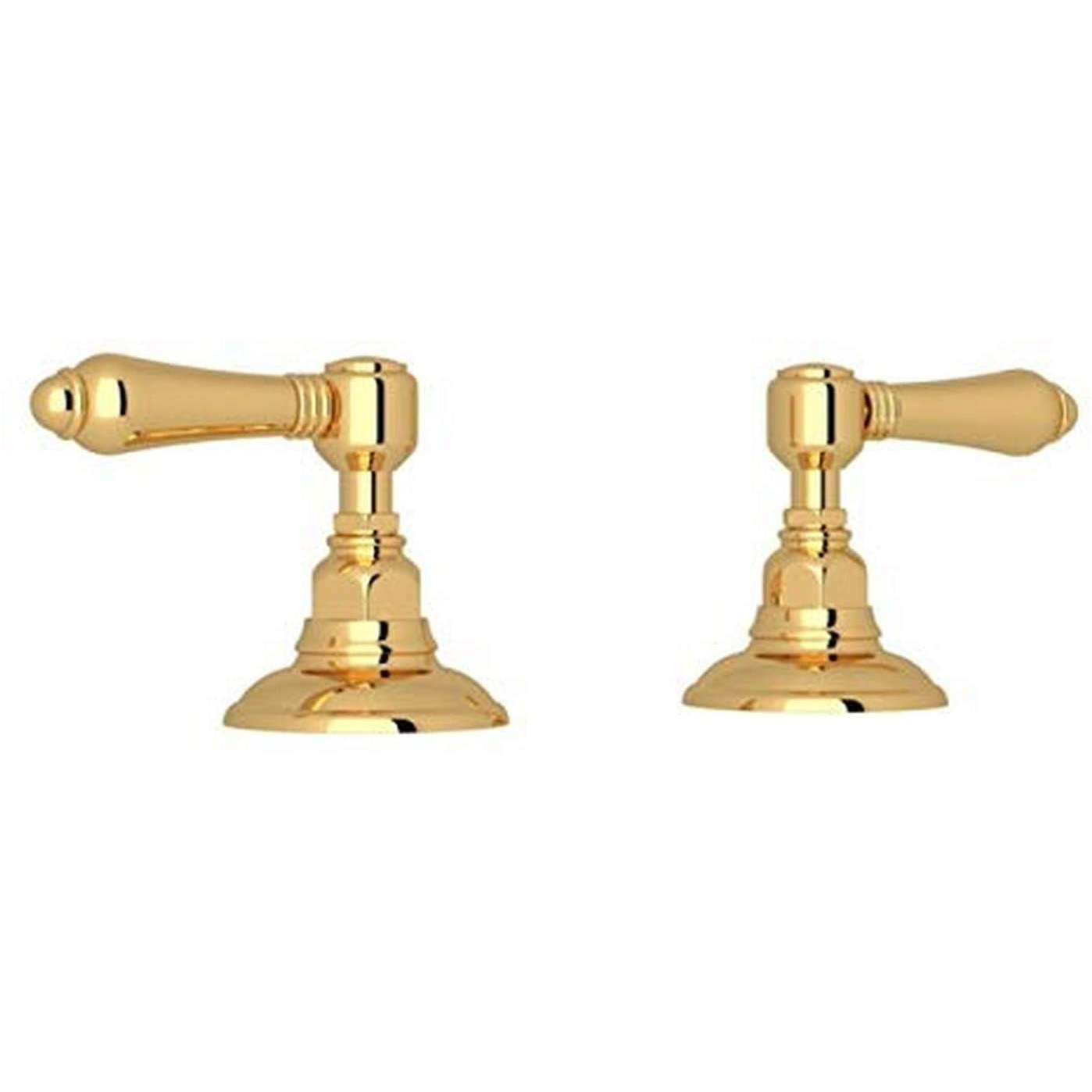 Country Bath Deck Mounted Sidevalves In Italian Brass