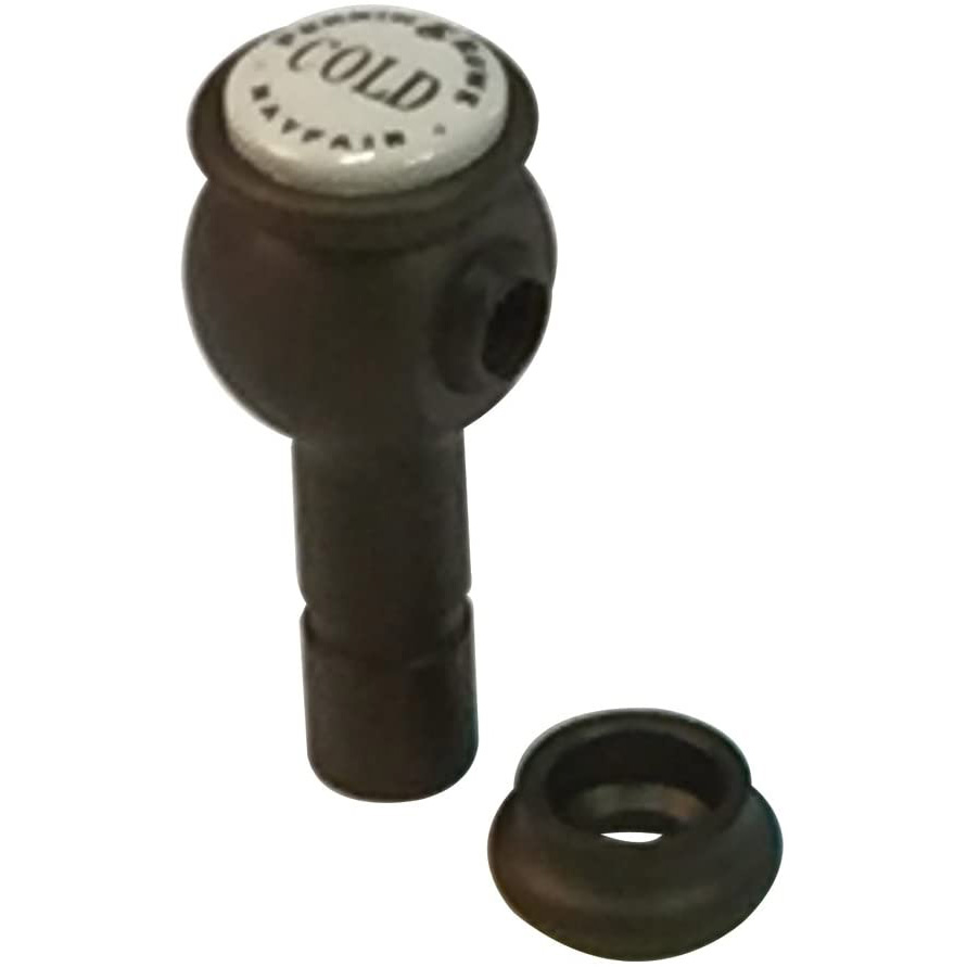 Perrin & Rowe Georgian Era Handle Lever Ball End Only w/Cold Porcelain Indicator Cap English Bronze