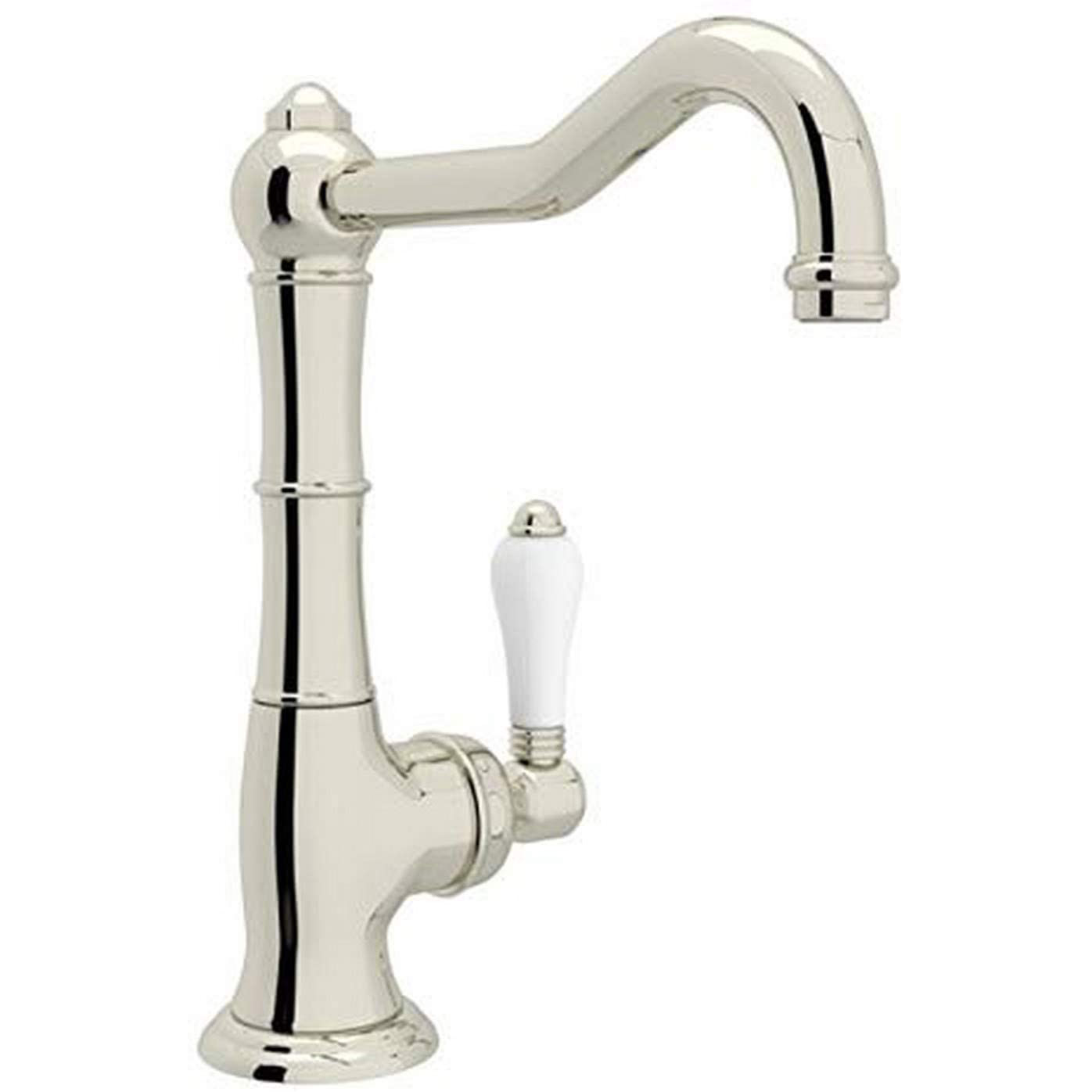 Country Bar Faucet in Polished Nickel w/Porcelain Lever