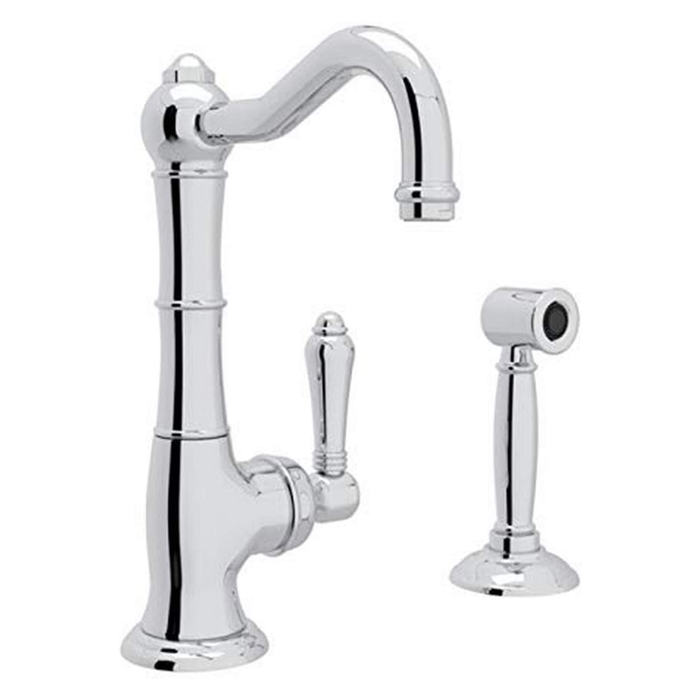 Cinquanta Kitchen Faucet w/Sidespray in Chrome w/Metal Levers
