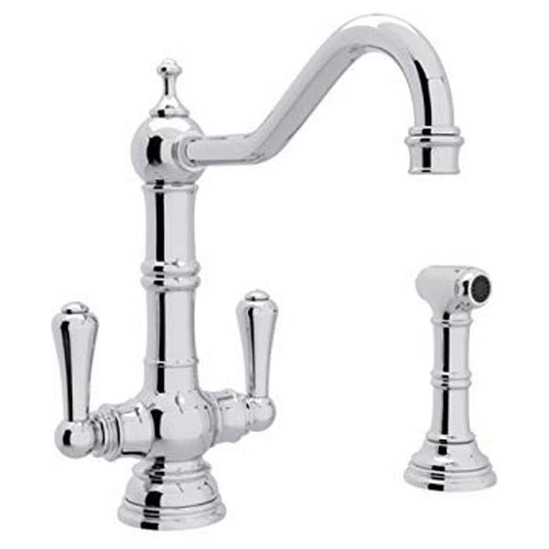 Perrin & Rowe Edwardian Single Hole Kitchen Faucet in Chrome