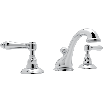 Country Widespread Lav Faucet w/Metal Levers in Polished Chrome