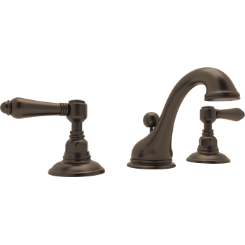 Country Widespread Lav Faucet w/Metal Levers in Tuscan Brass