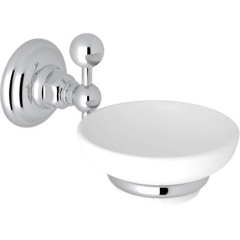 Country Bath Wall Mount Soap Dish w/Holder in Polished Chrome
