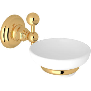 Country Bath Wall Mount Soap Dish w/Holder in Italian Brass