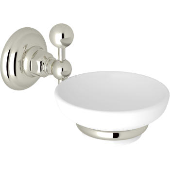 Country Bath Wall Mount Soap Dish w/Holder in Polished Nickel