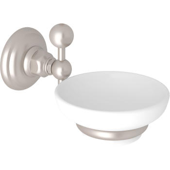 Country Bath Wall Mount Soap Dish w/Holder in Satin Nickel