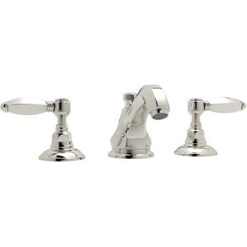 Hex Widespead Lav Faucet w/Hex Metal Levers in Polished Nickel