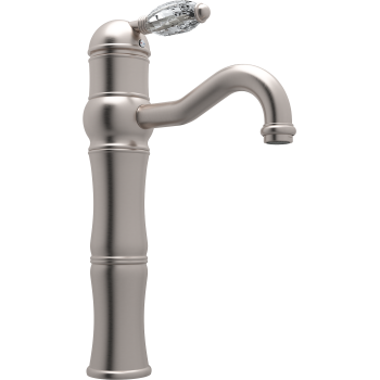 Acqui Single Hole Lav Faucet w/Crystal Lever in Satin Nickel