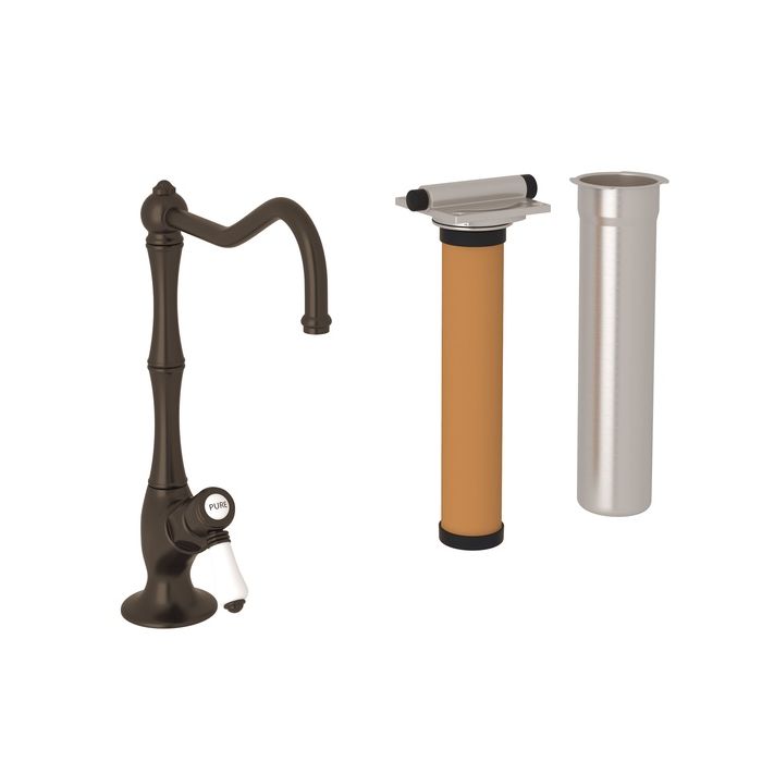 Acqui Cold Water Dispenser & Filter in Tuscan Bronze w/Porcelain Lever
