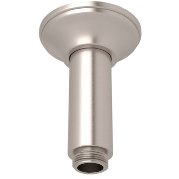 Traditional Style Ceiling Mount Shower Arm & Flange In Satin Nickel
