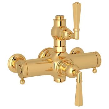 Palladian Wall Mounted Thermostatic Valve In Italian Brass