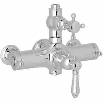 Italian Country Wall Mounted Thermostatic Valve In Polished Chrome