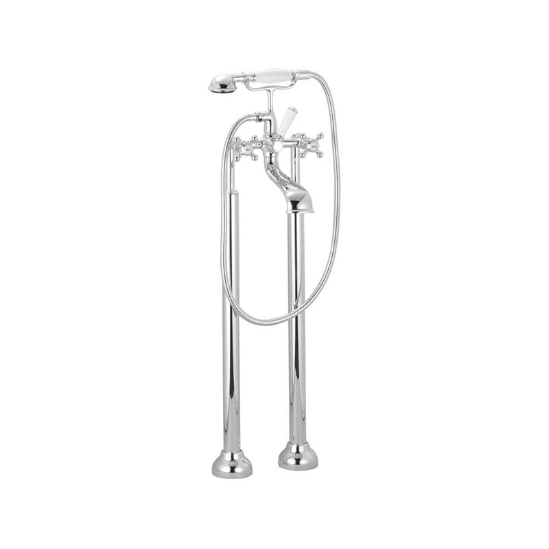 Madison Floor Mounted Tub Faucet Plus Hand Shower In Polished Chrome