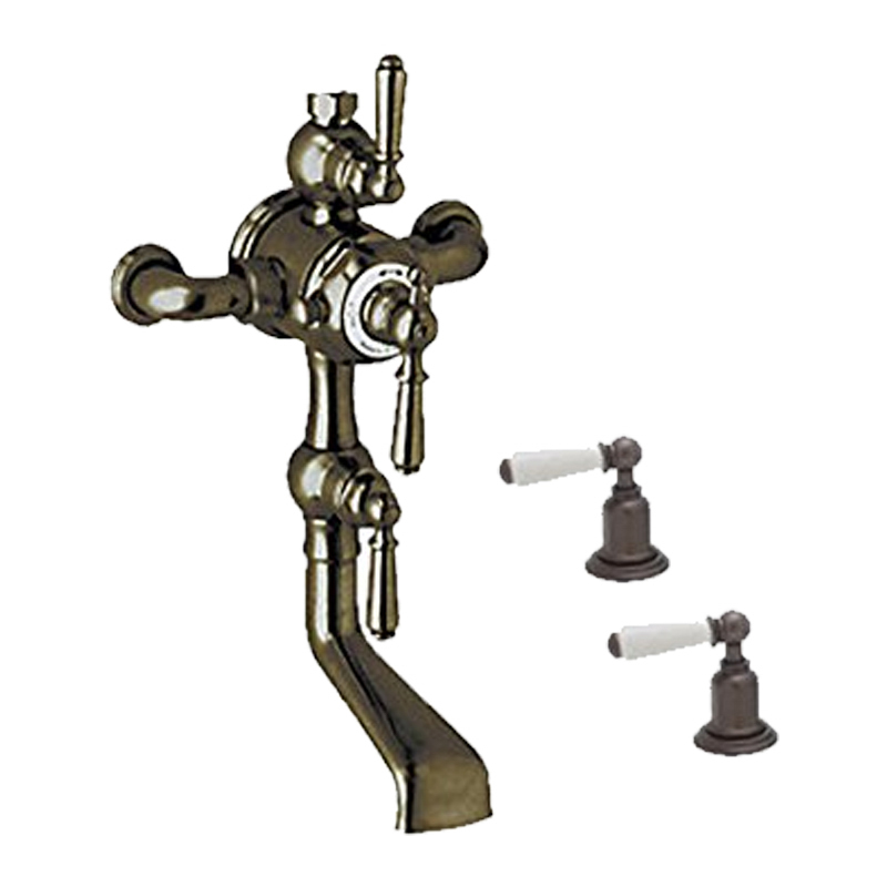 Perrin & Rowe Thermostatic Wall Mounted Faucet Less Hand Shower In English Bronze