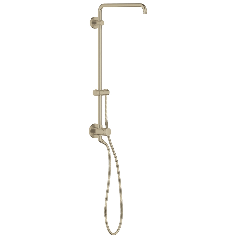 Retro-Fit Shower System Less Showerhead and Hand Shower In Brushed Nickel Infinity Finish