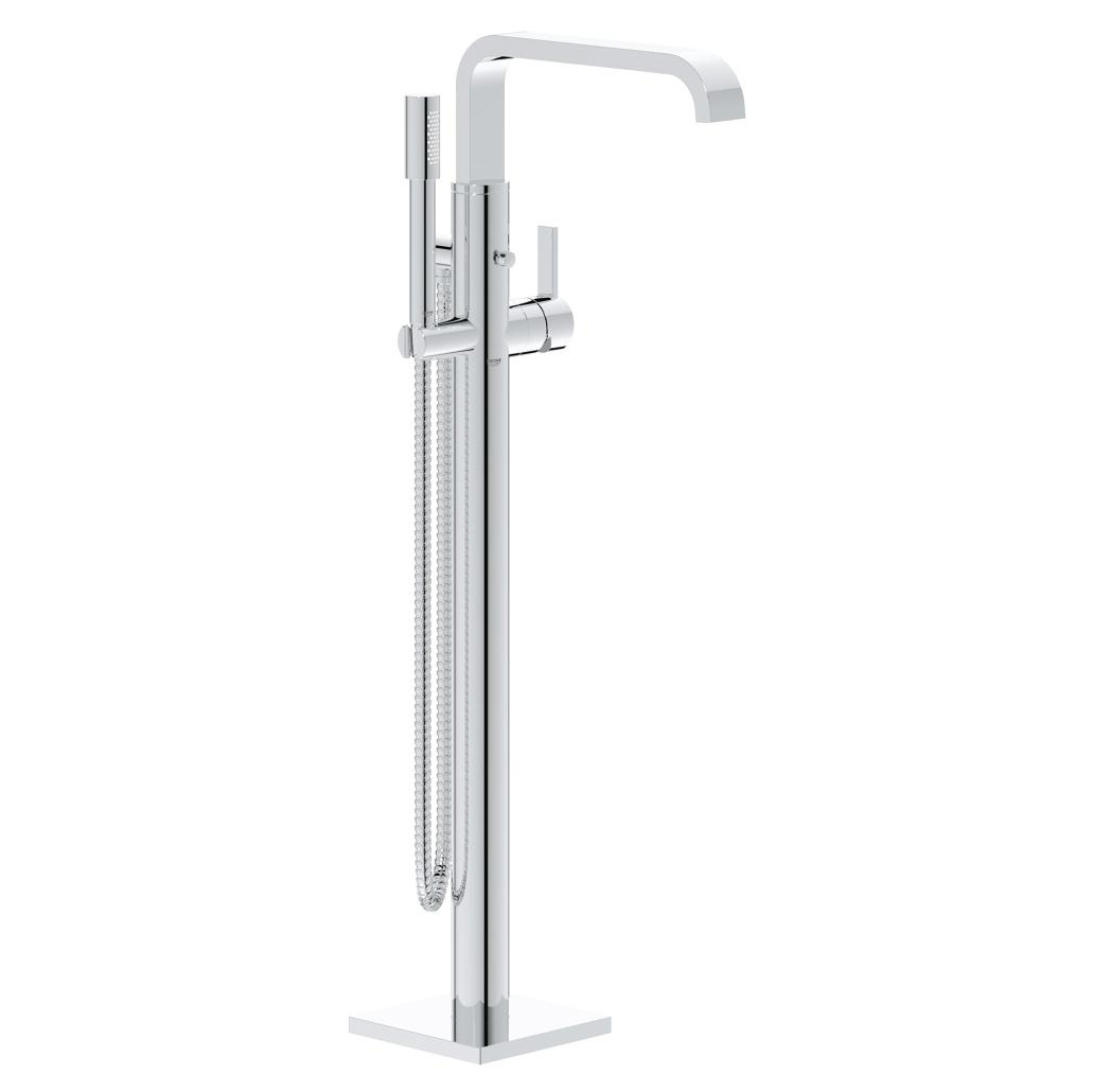 Allure Floor Mount Mounted Tub Faucet Plus Hand Shower In StarLight Chrome