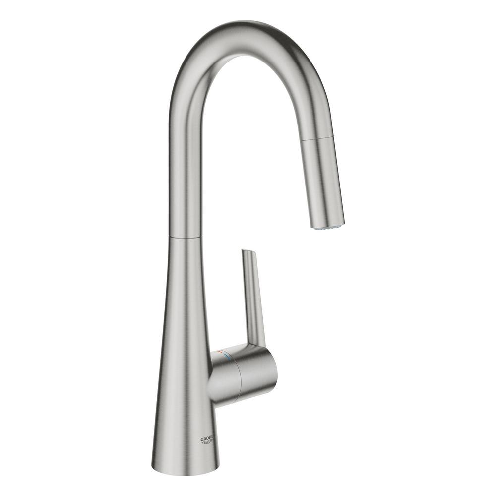 Ladylux Single Hole Kitchen Faucet in SuperSteel Infinity Finish