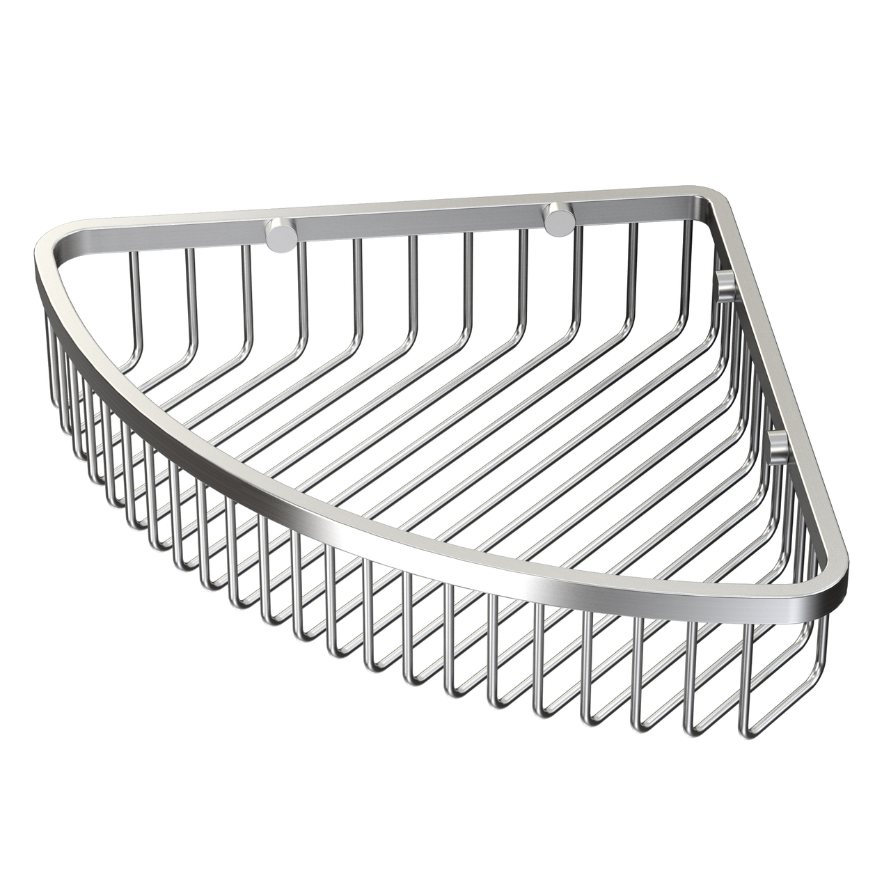 Corner Shower Basket 12x9x2-1/8" in Satin Nickel