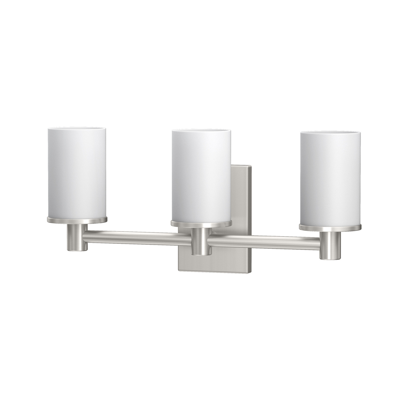 Modern Farmhouse Triple Light Sconce in Satin Nickel