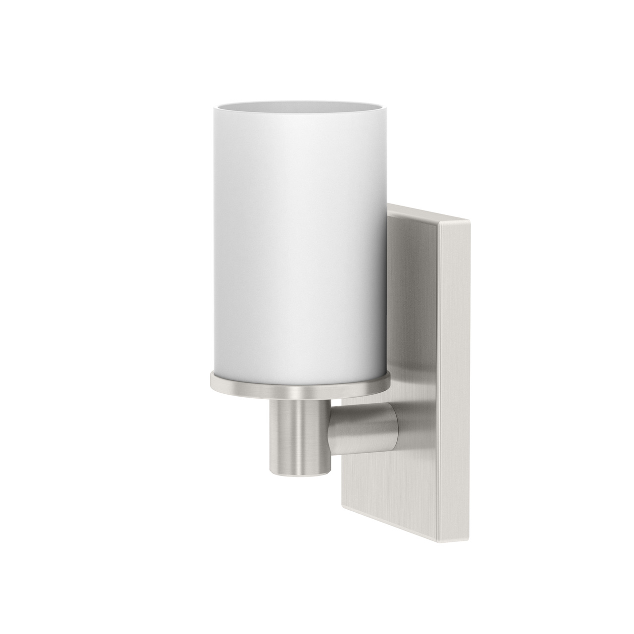 Modern Farmhouse Single Light Sconce in Satin Nickel