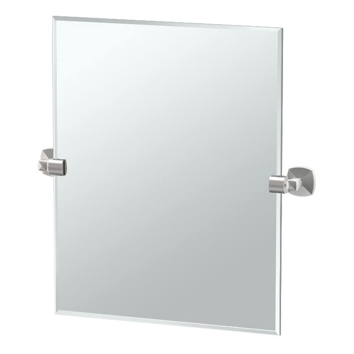 Jewel 19-1/2x24" Pivot Frameless Rectangle Mirror in Nickel