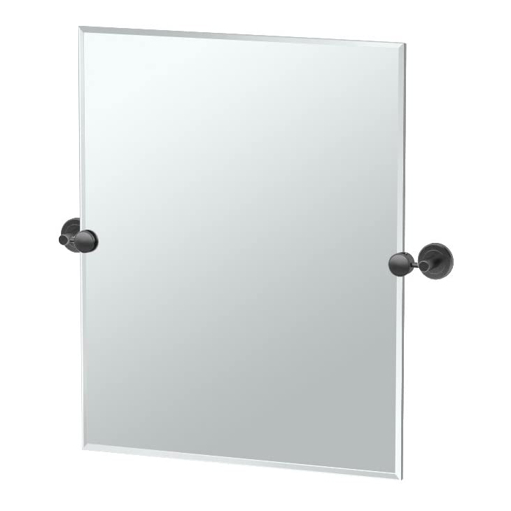 Latitude2 19-1/2x24" Pivot Frameless Rectangle Mirror Black